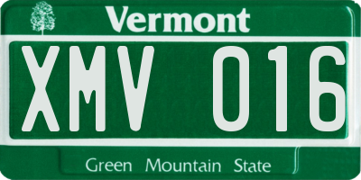 VT license plate XMV016