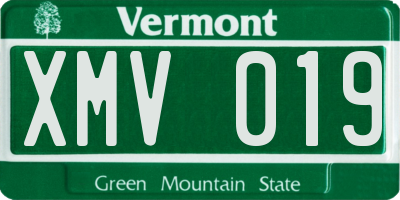 VT license plate XMV019
