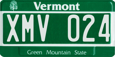 VT license plate XMV024
