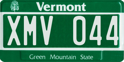VT license plate XMV044