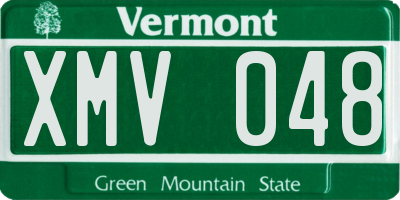 VT license plate XMV048