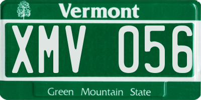 VT license plate XMV056