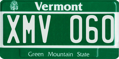 VT license plate XMV060