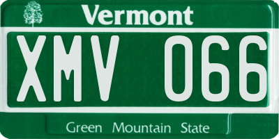 VT license plate XMV066