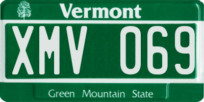 VT license plate XMV069
