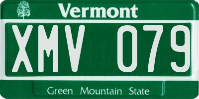 VT license plate XMV079