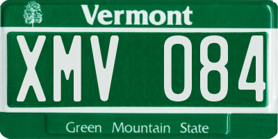 VT license plate XMV084