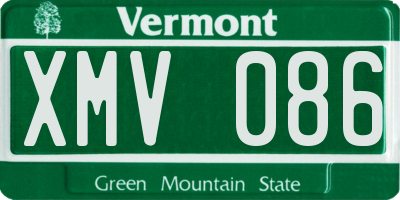VT license plate XMV086