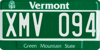 VT license plate XMV094