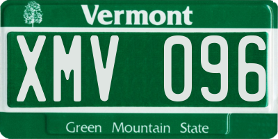 VT license plate XMV096