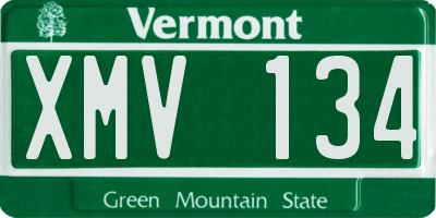 VT license plate XMV134