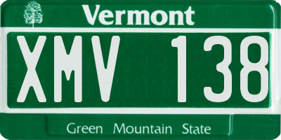 VT license plate XMV138