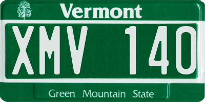 VT license plate XMV140