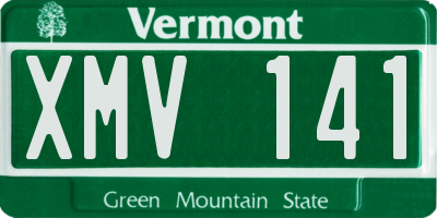 VT license plate XMV141