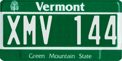 VT license plate XMV144