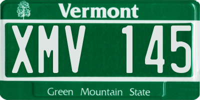 VT license plate XMV145