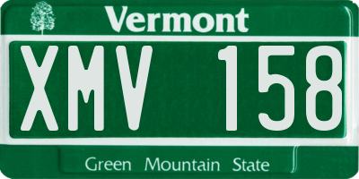 VT license plate XMV158