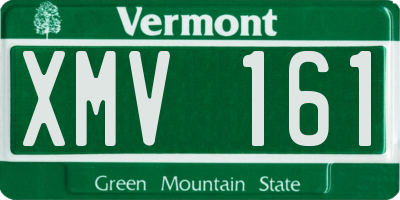 VT license plate XMV161