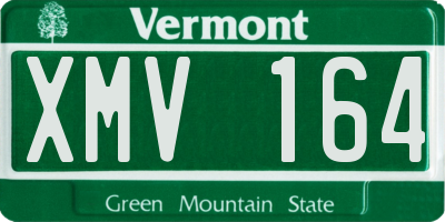 VT license plate XMV164