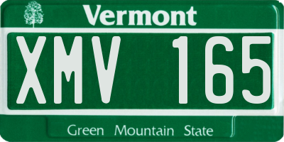 VT license plate XMV165
