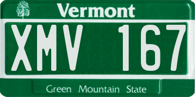 VT license plate XMV167