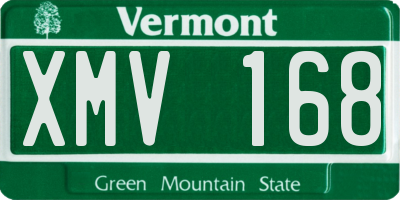 VT license plate XMV168