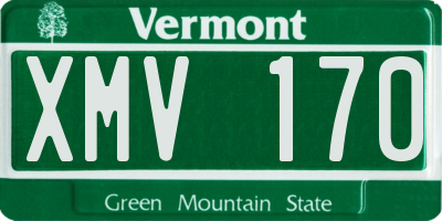 VT license plate XMV170