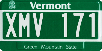 VT license plate XMV171