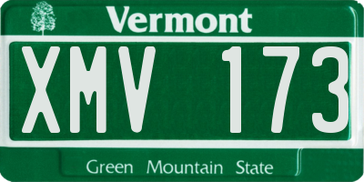 VT license plate XMV173