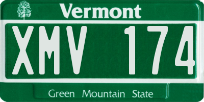 VT license plate XMV174