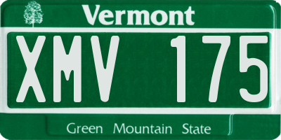 VT license plate XMV175
