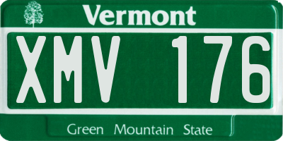 VT license plate XMV176