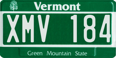 VT license plate XMV184