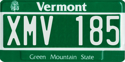VT license plate XMV185