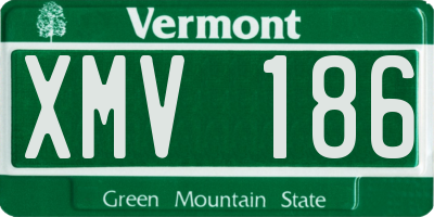 VT license plate XMV186