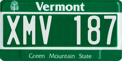 VT license plate XMV187