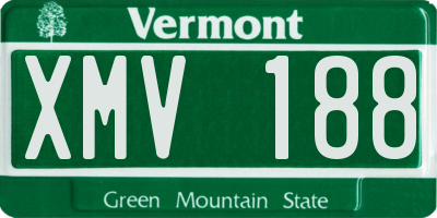 VT license plate XMV188