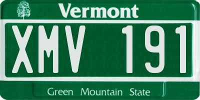 VT license plate XMV191