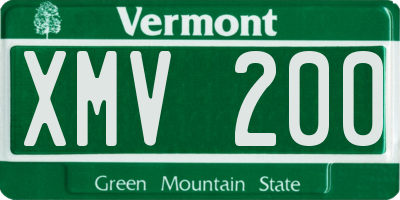 VT license plate XMV200