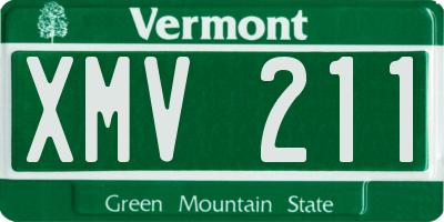 VT license plate XMV211