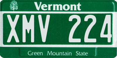 VT license plate XMV224
