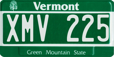 VT license plate XMV225