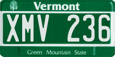 VT license plate XMV236