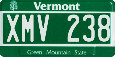 VT license plate XMV238
