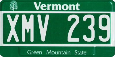 VT license plate XMV239