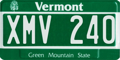 VT license plate XMV240