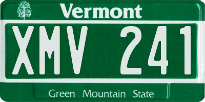 VT license plate XMV241