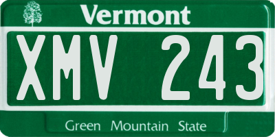 VT license plate XMV243