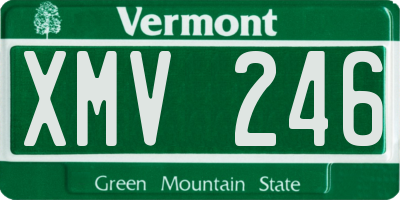 VT license plate XMV246