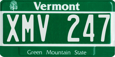 VT license plate XMV247